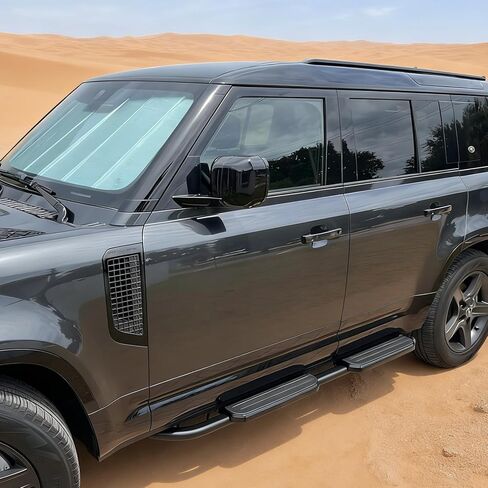Running Boards Side Steps Fit for Land Rover Defender 110 130 L663 4DOOR 2020 2021 2022 2023 2024 2025 2026, 2 PCS Right and Left Side Step Rail Removable Nerf Bars with Brackets in Saudi Arabia