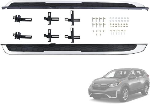 2PCS Running Boards Side Steps Compatible with Honda CR-V 2017 2018 2019 2020 2021 2022,Black Aluminum Side Steps Nerf Bars with Non-Slip Surface in Kuwait