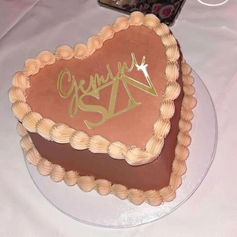 Gemini Season Cake Toppers,Acrylic Gold Gemini Birthday Decorations,Zodiac June/July Birthday Party Decor for Horoscope Astrology Birthday Party Cake Decorations Supplies in Saudi Arabia