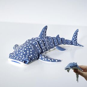 3D Printed Whale Shark, Realistic 3D Printed Animals Figures, Flexible Joint Animal Models, Surprise Gifts for Fidget Enthusiasts and Ocean Lovers- Made from PLA in Saudi Arabia