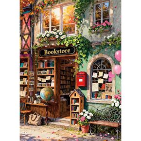 Bookstore Puzzles for Adults 1000 Pieces, Puzzles with Letters on Back, Impossible Hard Difficult Challenging, Precise Interlocking Pieces, Home Wall Decoration & Ideal Gift in Saudi Arabia