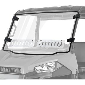 حاجب أمامي بفتحات تهوية من Oumurs مناسب لـ Polaris Ranger متوسطة الحجم 570/500 SP/Crew (2015-2025)، نافذة أمامية UTV مقاومة للخدش متوافقة مع ملحقات Ranger ETX EV (غير مناسبة للحجم الكامل) in Kuwait