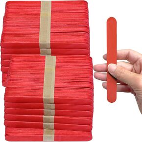 CraftySticks - 300 عبوة، لون أخضر 6 بوصة، أعواد مصاصة خشبية ضخمة للحرف اليدوية، المنزل، الفن المدرسي، البناء، التعلم، حجم خافض اللسان الخشبي in Kuwait