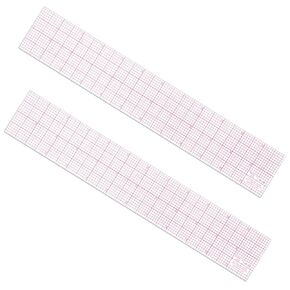 2 Pcs Clear Sewing Ruler, 12''x 2'' Transparent Tailor Sewing Graph Rulers, Guides Straight Rulers for Sewing Pattern Making Quilting Ruler and Measuring Tools in Saudi Arabia
