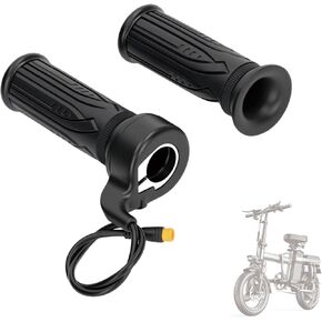 Throttle Grip,20 X Full Twist Throttle Grip for Ebike 12-72V Electric Bicycle Scooter Twist Throttle EBike Handlebar with Waterproof connector and Screwdriver in Kuwait