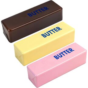 Butter Squishyies Fidget 3 Pcs, Super Soft Butter-Shaped Slow Rising Squeeze, Stress Relief Anxiety Relaxation Squishies, Ideal for Birthday Gifts, Party Favors and Classroom Prizes in Saudi Arabia