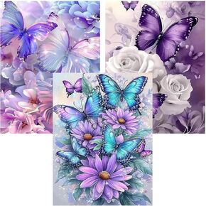 HHMATITS 3 Pack Landscape Diamond Art Kits for Adults - DIY Diamond Painting Kits for Beginners, 5D Mountain Diamonds Art Painting Round Full Drill for Home Wall Decor Gifts 12x16Inch in Saudi Arabia