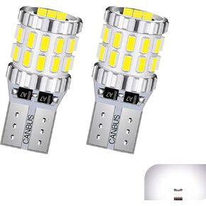 2PCS T10 LED Bulb, 3014 30SMD 5W Super Bright Car Wide Lights, Aluminum Led License Plate Light Blubs, Universal Car Interior Lights Replacements for Dome, Door, Reading, Map, Dash in Saudi Arabia