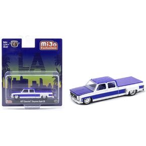 1977 Cheyenne Super 30 Pickup Truck White and Blue LA Limited Edition to 10560 Pieces Worldwide 1/64 Diecast Model Car by M2 39000-MJS05 in Saudi Arabia
