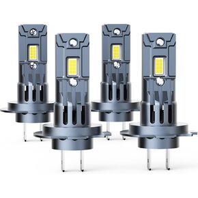 H7 and H7 LED Bulbs Combo Compatible with Volkswagen Tiguan 2018 2019 2020 2021 2022 2023 2024 High Beam and Low Beam, 20000Lm 50W 6500k Cold White Light, Pack of 4 in Saudi Arabia