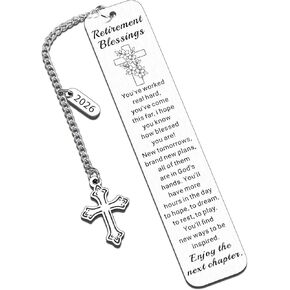 Christian Retirement Gift for Woman Man 2026, Retirement Blessings Bookmarks for Reading Woman Man Coworkers, Happy Retirement Devotional for Women Friends, Religious Happy Retired Going Away Gifts in Saudi Arabia