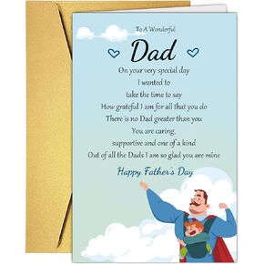 Funny Dad Joke Fathers Day Card for Dad Bonus Dad, Humorous Father's Day Card Gift from Daughter Son Kids - What Does This Light Mean On My Car in Saudi Arabia