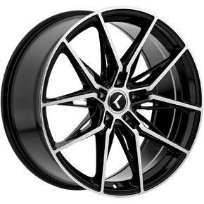 KRAZE Evolve KR196 Gloss Black/MACHINED FACE 19X8.5 5-112 40MM 66.56MM in Saudi Arabia