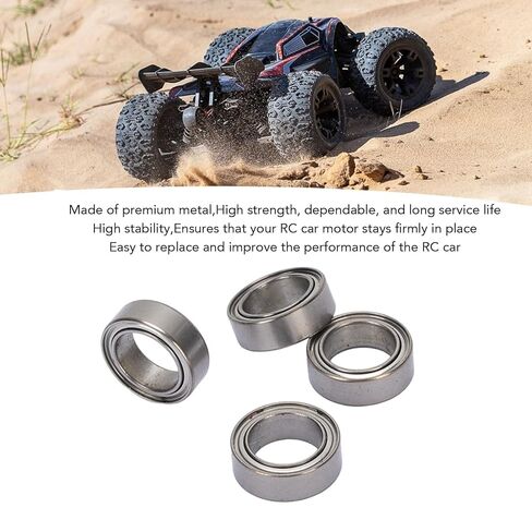 RC Car Ball Bearings, 4pcs Metal Ball Bearings Set with Double Rubber Seals for SCY 16101 16102 16103 16201 Remote Control Cars in Kuwait