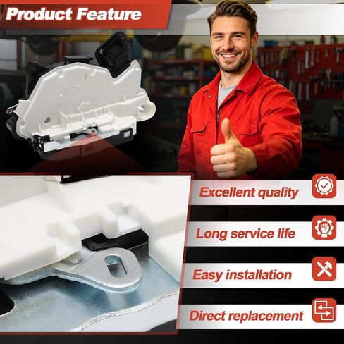 مشغل قفل الباب الأمامي الأيسر من GlobalPrince مع محرك يناسب VW Golf Beetle Atlas GTI Jetta Passat SportWagen Tiguan 2011-2024 استبدال 6RD837015A 5K1837015 6RD837015 5K1837015J 5K0837349B in Kuwait