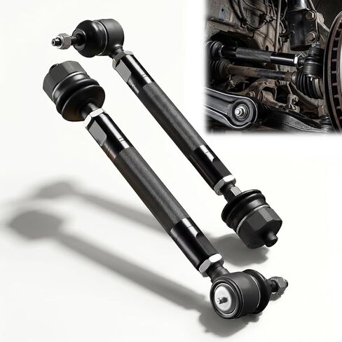 Heavy Duty Tie Rod Ends Kit, 2pcs Adjustable 0-6" Tie Rod, applicable to Silverado Sierra 2500HD 3500HD 2011-2024, Front Lower Tie Rod Compatible with Chevy GMC, Repalce OE Inner and Outer Assembly in Saudi Arabia