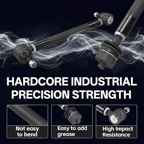 Heavy Duty Tie Rod Ends Kit, 2pcs Adjustable 0-6" Tie Rod, applicable to Silverado Sierra 2500HD 3500HD 2011-2024, Front Lower Tie Rod Compatible with Chevy GMC, Repalce OE Inner and Outer Assembly in Saudi Arabia