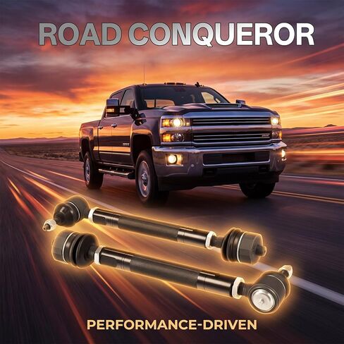Heavy Duty Tie Rod Ends Kit, 2pcs Adjustable 0-6" Tie Rod, applicable to Silverado Sierra 2500HD 3500HD 2011-2024, Front Lower Tie Rod Compatible with Chevy GMC, Repalce OE Inner and Outer Assembly in Saudi Arabia