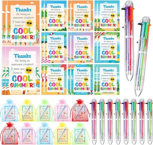 60 Pcs 20 Sets End of School Year Student Gifts Bulk from Teacher 20 Summer Beach Notebooks Mini Journals 20 6in1 Multicolor Ballpoint Pens for Kids Classroom Kindergarten Preschool Graduation Gifts in Kuwait