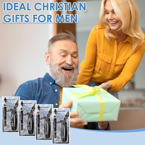 24 Sets Father Day Gifts Bulk for Men Christian Ballpoint Pens Silicone Wristbands and Bible Verse Bookmark Man of God Church Gifts for Men Dad Father Godfather in Saudi Arabia