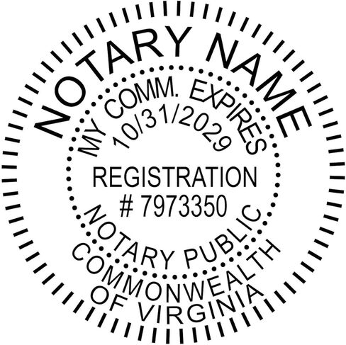 Virginia Notary Seal Embosser and Stamp Bundle | Premium Blue Embosser and Blue Round R-542 Self Inking Stamp in Kuwait
