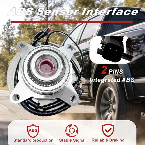 515142 Front Wheel Bearing Hub Assembly Compatible with 2011 2012 2013 2014 Ford F-150, Expedition, Lincoln Navigator, 6 Lug Bolts w/ABS, Replaces BL3Z-1104-A (Pair) in Kuwait
