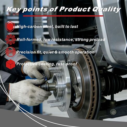 515142 Front Wheel Bearing Hub Assembly Compatible with 2011 2012 2013 2014 Ford F-150, Expedition, Lincoln Navigator, 6 Lug Bolts w/ABS, Replaces BL3Z-1104-A (Pair) in Kuwait