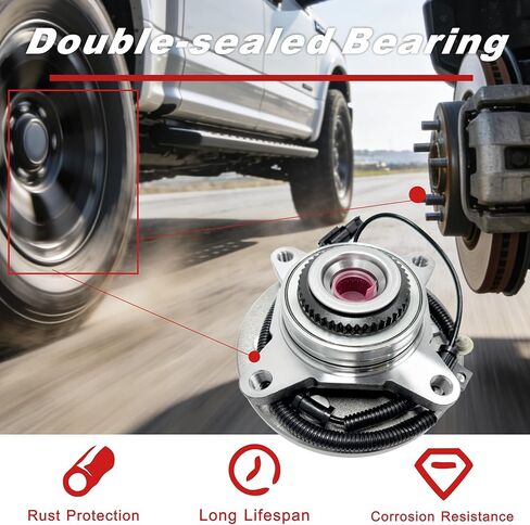 515142 Front Wheel Bearing Hub Assembly Compatible with 2011 2012 2013 2014 Ford F-150, Expedition, Lincoln Navigator, 6 Lug Bolts w/ABS, Replaces BL3Z-1104-A (Pair) in Kuwait