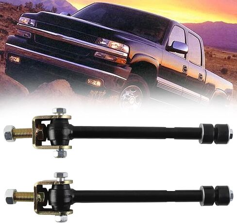 وصلات نهاية قضيب Dasbecan Sway (4"-6") متوافقة مع 1999-2019 Chevy Silverado & GMC Sierra 1500HD 2500HD 3500HD، تحل وصلات تثبيت التعليق الأمامي شديدة التحمل # KRSWEL46 in Kuwait