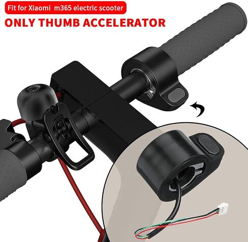 Scooter Thumb Accelerator, Thumb Throttle Compatible with Xiaom-i m365 Electric Scooter, Accelerator Speed Control Replacement with Waterproof Plug(Color:Black) in Saudi Arabia