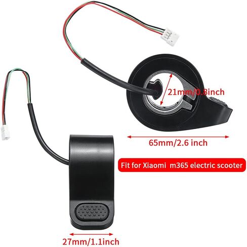Scooter Thumb Accelerator, Thumb Throttle Compatible with Xiaom-i m365 Electric Scooter, Accelerator Speed Control Replacement with Waterproof Plug(Color:Black) in Saudi Arabia