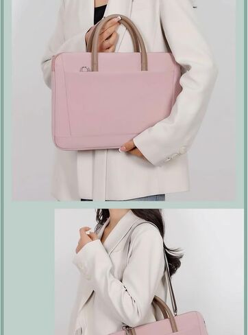 Laptop Case Simple Shoulder Handbag Lightweight Anti-Shock Laptop Liner Protective Sleeve Commuter Briefcase Laptop Bag(Pink) in Saudi Arabia