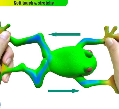KIBBEH 2 Piece Frog Filling Set, Realistic Frog Simulation Frog Animal Model Soft Elastic Party TPR Tree Frog Sensory in Kuwait