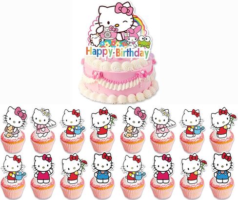25pcs Children Cake Toppers Cupcake Toppers Cake Decorations,Children Birthday Party Supplies Decorations (5) in Saudi Arabia