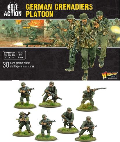 WarLord Bolt Action German Grenadiers Late War Infantry 1:56 WWII Military Wargaming Figures Plastic Model Kit, Small in Saudi Arabia