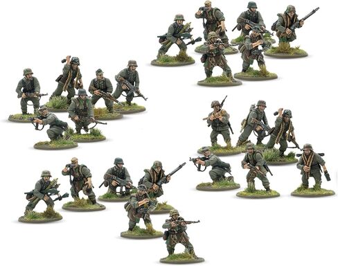 WarLord Bolt Action German Grenadiers Late War Infantry 1:56 WWII Military Wargaming Figures Plastic Model Kit, Small in Saudi Arabia
