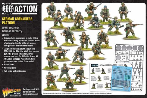 WarLord Bolt Action German Grenadiers Late War Infantry 1:56 WWII Military Wargaming Figures Plastic Model Kit, Small in Saudi Arabia