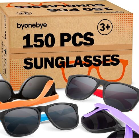 150 Pcs Neon Color Sunglasses Bulk Party Favor, UV400 Sun Glasses Summer Beach Toy, Birthday Decor Supplies Kid Adult, Carnival Easter Goody Bag Stuffer, 80s Accessories, Girl Boy Class Prize Gift Box in Saudi Arabia