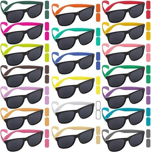150 Pcs Neon Color Sunglasses Bulk Party Favor, UV400 Sun Glasses Summer Beach Toy, Birthday Decor Supplies Kid Adult, Carnival Easter Goody Bag Stuffer, 80s Accessories, Girl Boy Class Prize Gift Box in Saudi Arabia