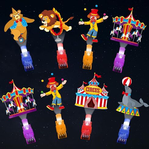 36Pcs Carnival LED Finger Lights Circus Party Favors Glow in the Dark Light Up Finger Lights Carnival Themed Toys Bulk for Halloween Birthday Party Goodie Bag Stuffer Birthday Gifts Classroom Prize in Saudi Arabia