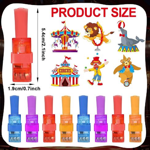 36Pcs Carnival LED Finger Lights Circus Party Favors Glow in the Dark Light Up Finger Lights Carnival Themed Toys Bulk for Halloween Birthday Party Goodie Bag Stuffer Birthday Gifts Classroom Prize in Saudi Arabia