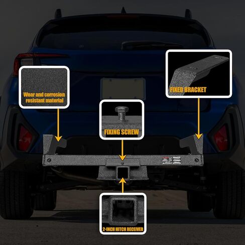 for 2018-2024 Subaru Crosstrek Steel Class 3 Trailer Hitch 2" Rear Tow Receiver（Black Texture） in Saudi Arabia