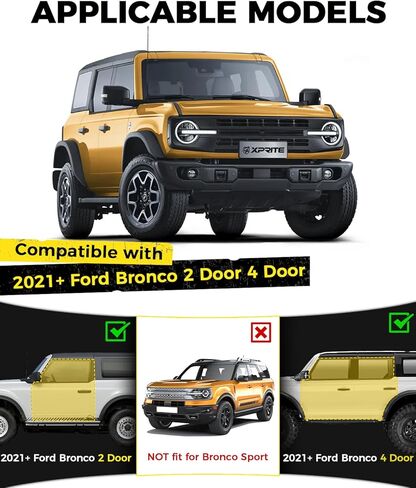 طقم استقبال وصلة المقطورة الخلفية Xprite متوافق مع موديلات 2021-2026 Ford Bronco 2 باب و4 أبواب (باستثناء Bronco Sport) جهاز استقبال وصلة جر مصد خلفي 2 بوصة مع غطاء in Kuwait