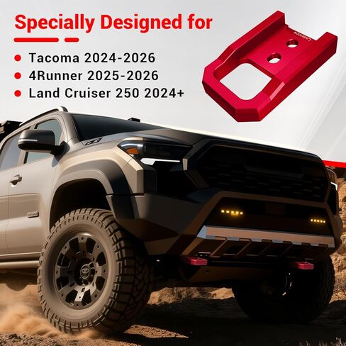 Tow Hooks for Tacoma 2024-2026/4Runner 2025-2026/Land Cruiser 250 2024-2025, Car Tow Hooks Compatible with Toyota Tacoma/4Runner/Land Cruiser 250 Accessories, T6061 Aluminum Alloy in Saudi Arabia