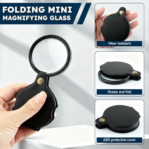 20X Pocket Magnifier, Portable Pocket Magnifying Glass, Rotating Folding HD Mini for Reading Student Pocket Magnifier in Saudi Arabia