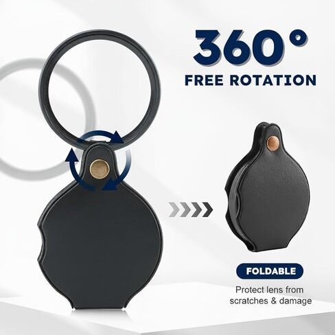 20X Pocket Magnifier, Portable Pocket Magnifying Glass, Rotating Folding HD Mini for Reading Student Pocket Magnifier in Saudi Arabia