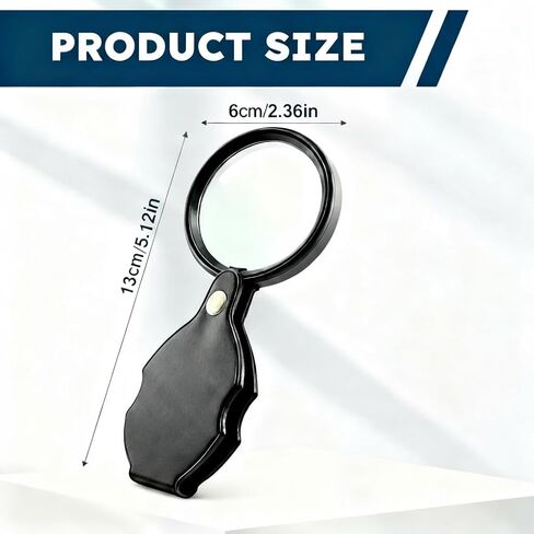 20X Pocket Magnifier, Portable Pocket Magnifying Glass, Rotating Folding HD Mini for Reading Student Pocket Magnifier in Saudi Arabia