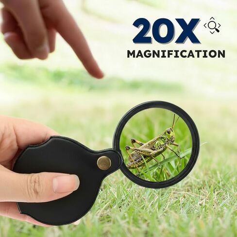 20X Pocket Magnifier, Portable Pocket Magnifying Glass, Rotating Folding HD Mini for Reading Student Pocket Magnifier in Saudi Arabia