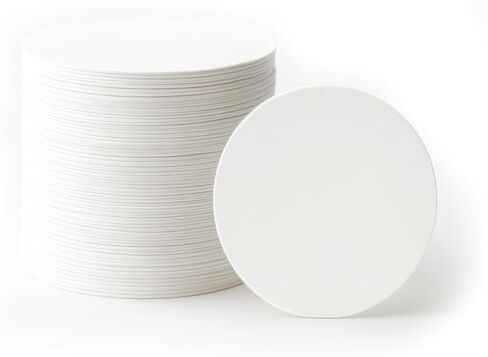 50 Pieces Solid Core White Chipboard Circles - Extra Thick 28pt White Circle Cardstock - Heavyweight Circle Cutouts For Scrapbooking, Crafts & Product Backing (2" Round) in Kuwait