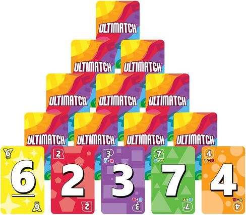 ألعاب Fireside Ultimatematch | لعبة بطاقة الهرم التعاونية | الحائز على جائزة | المطابقة حسب رقم اللون والرياضيات | الأعمار 10+ | 1-5 لاعبين | ليلة لعبة العائلة in Kuwait